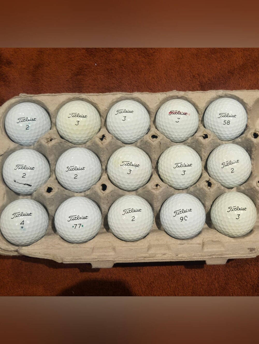 15 Titleist ProV1 white golf balls in Pristine 5A playing condition